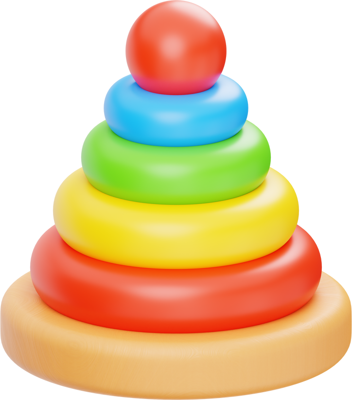 Stacking Ring Toy 3D Icon