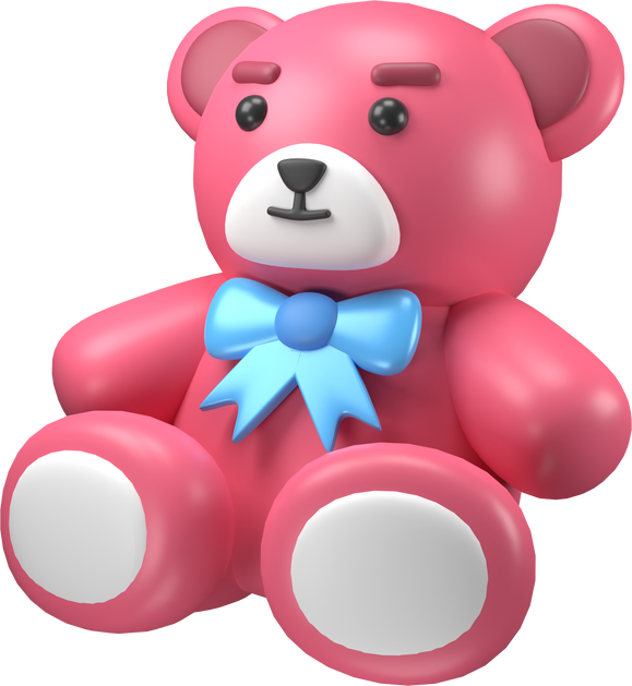 Bear Doll Toy 3D illustrator