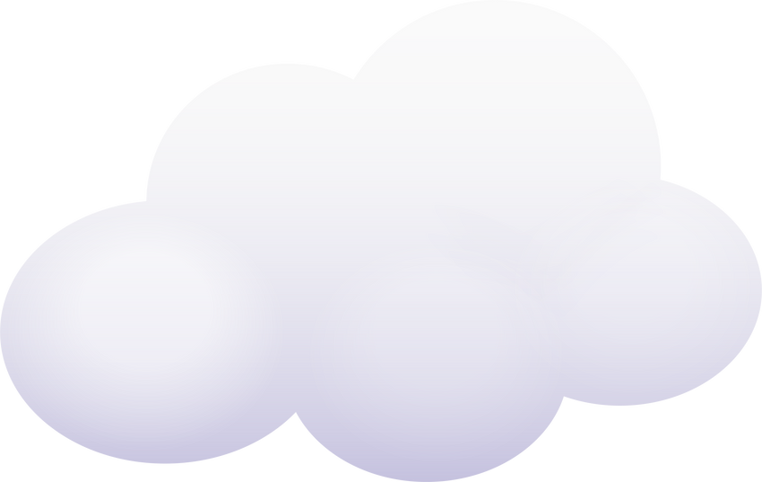 White Cumulus Cloud in Bubble Shape, Realistic Soft round Object